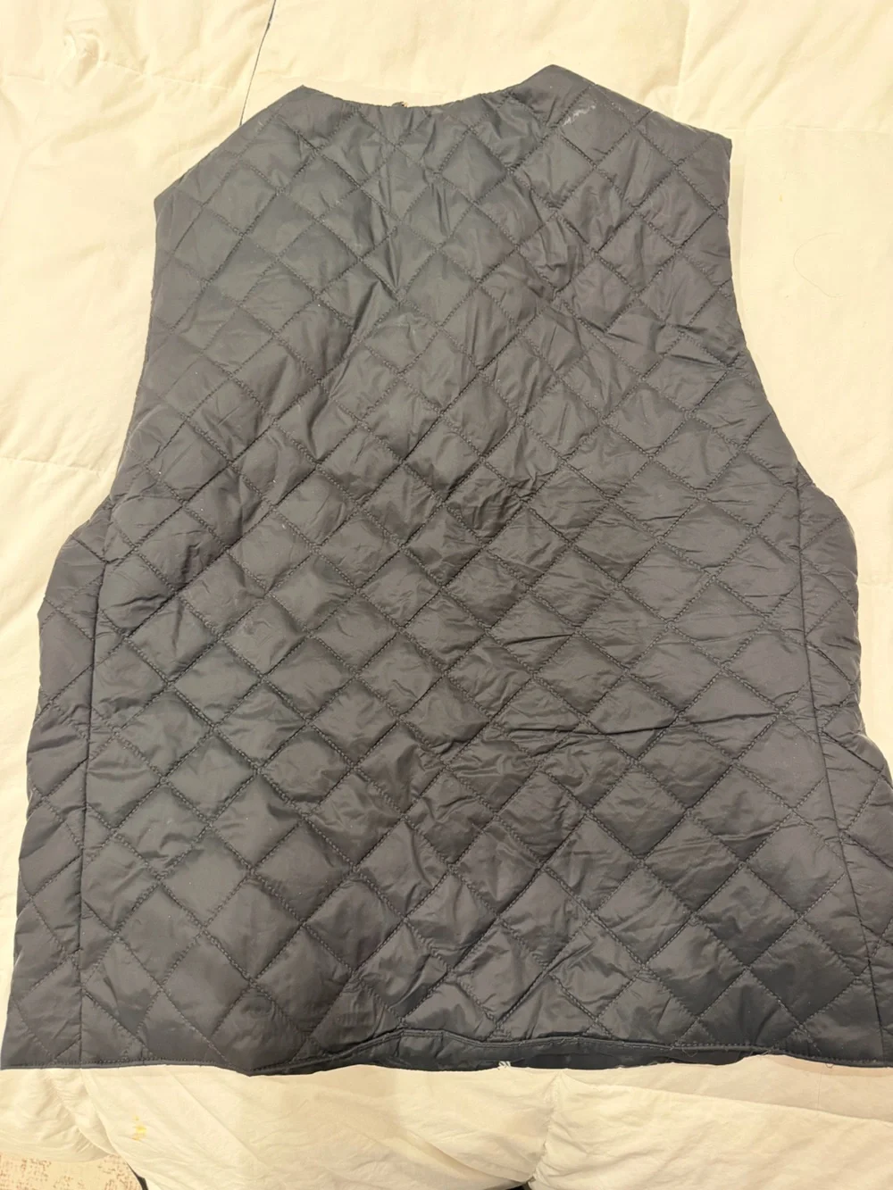 J. Crew Quilted Diamond Vest - Charcoal